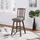 preview thumbnail 4 of 2, Mission Back Indoor Dining Room Swivel Stool Dark Brown - Bar Height - 29-32 in.