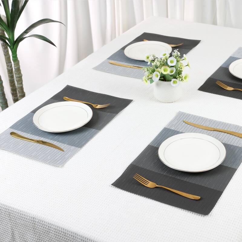 8 Packs Placemats PVC Placemats for Dining Table Decor Indoor Outdoor Kitchen Table Mat Wipe Clean - 18*12in