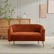 preview thumbnail 15 of 31, 50.78" Modern Loveseat Couch Sofa, Corduroy Fabric Upholstered 2-Seat Sofa, Loveseat with Wooden Walnut Legs