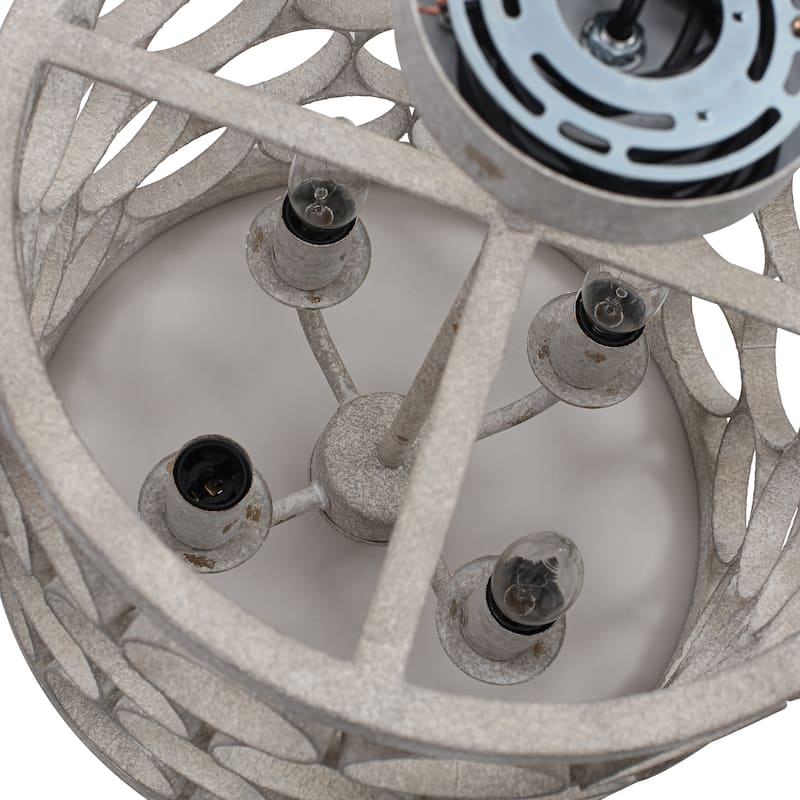 4 - Light Metal Ring - Shaped Semi - Flush Mount Ceiling Light