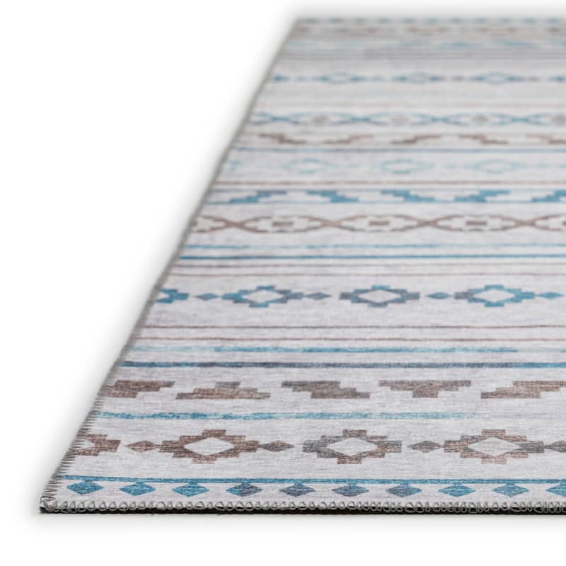 Indoor/ Outdoor Addison Yuma Southwest Striped Washable Area Rug