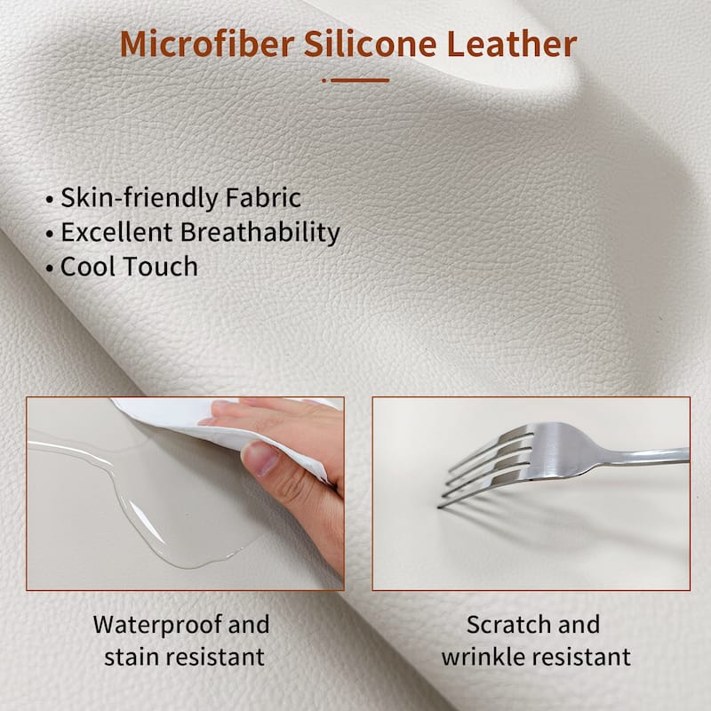 Dining Chairs Set Microfiber Leather Kitchen Dining Chairs Upholstered Padded Wide Seat