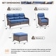 preview thumbnail 80 of 101, Outdoor Sofa with 6-Inch Thick Cushions Furniture for Porch