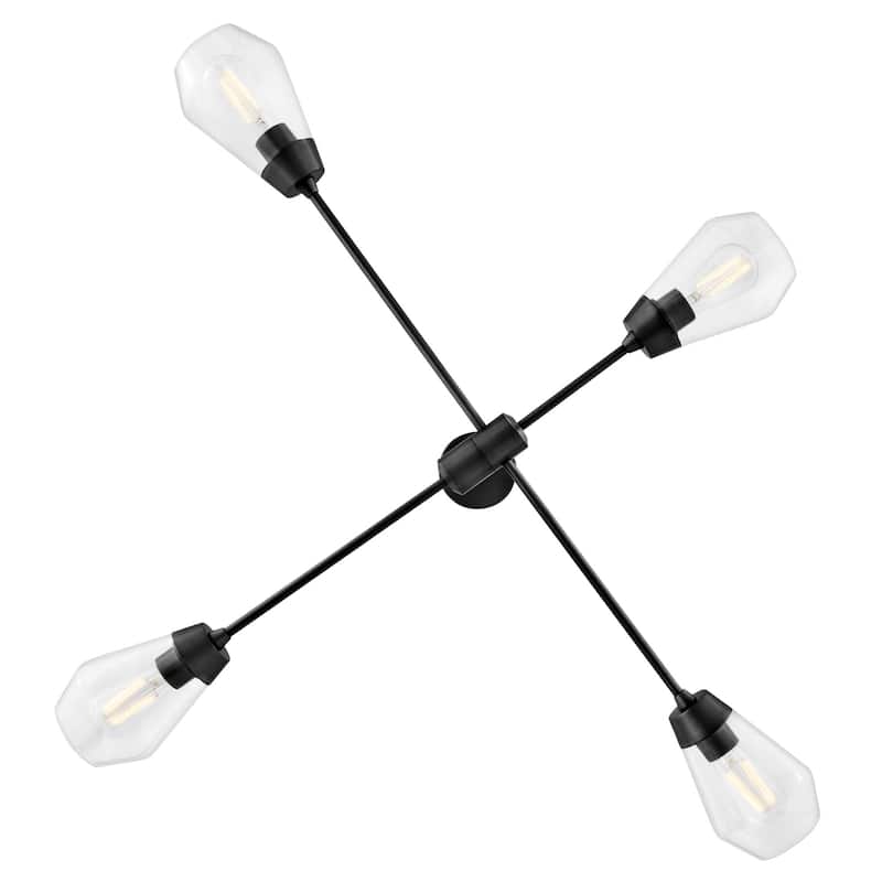 Lark 83584 Livie 4 Light 44" Wide Sputnik Chandelier with Clear Glass