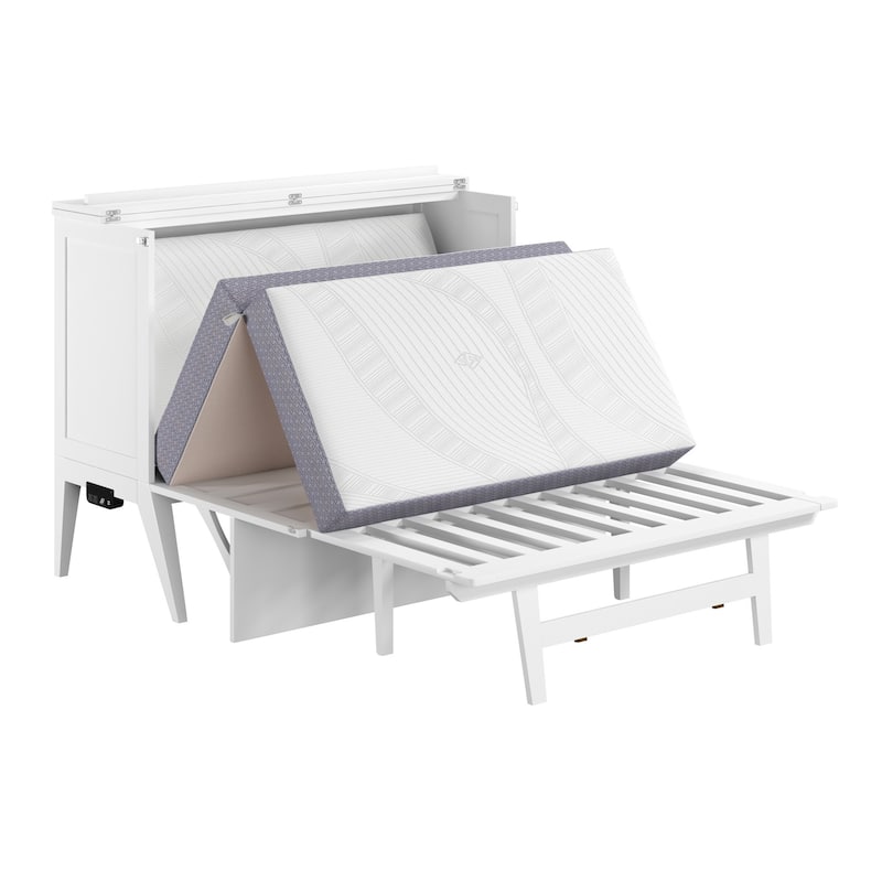 Northampton Full Murphy Bed Desk with Mattress