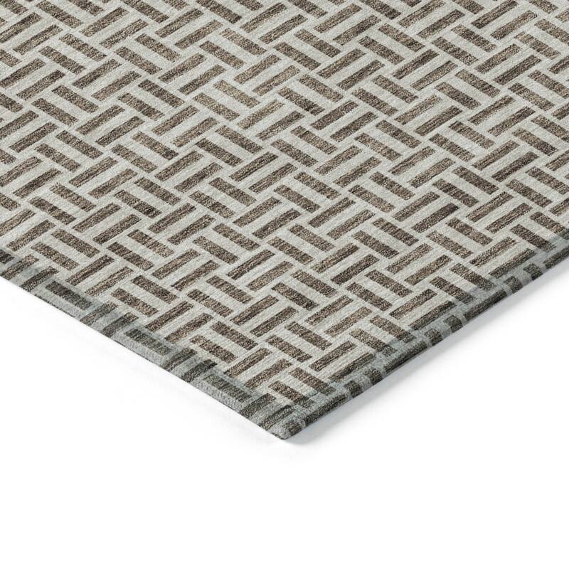 HomeRoots Geometric Transitional Rectangle Outdoor Rug