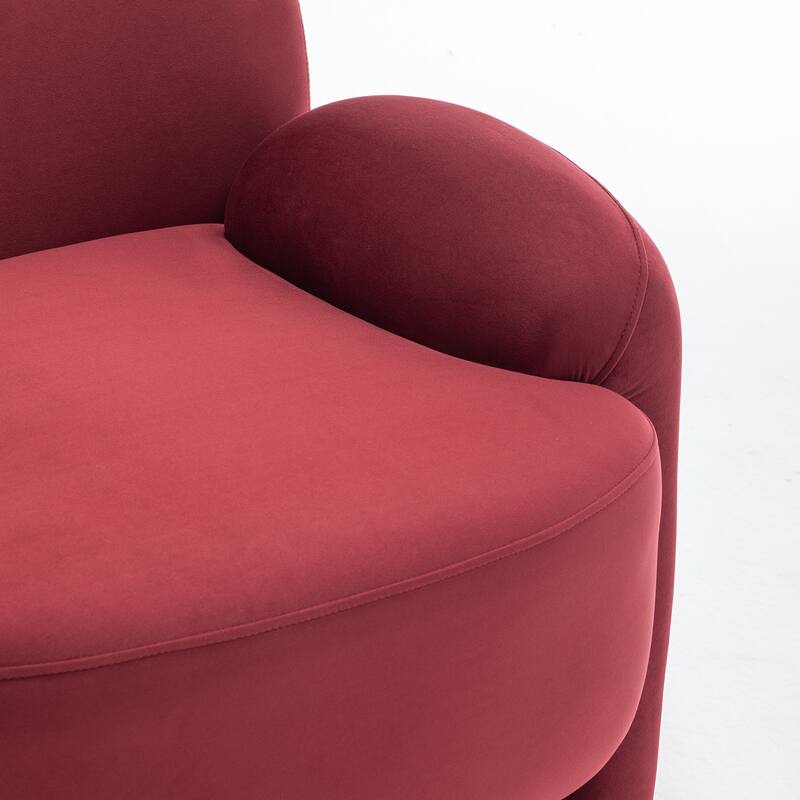 SEYNAR Modern Glam Velvet Thickened Seat Cushion Accent Chair