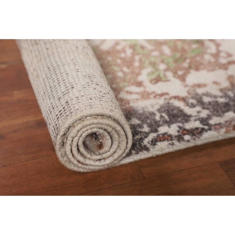 Multicolor Abstract Foyer Rug Hand-Knotted Accent Wool Carpet - 2'6"x 4'10"