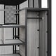 preview thumbnail 6 of 10, Contemporary Full Size Metal Loft Bed with Wardrobe, Desk, Storage Shelves, Space-saving Design & Safety Guaranteed, Black