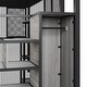 preview thumbnail 6 of 10, Full Size Metal Loft Bed with Wardrobe, Desk, Storage Shelves, Black