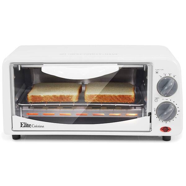 Shop Black Friday Deals On Elite Cuisine 2 Slice Toaster Oven With Broiler Timer Eto 224 Overstock 25691181