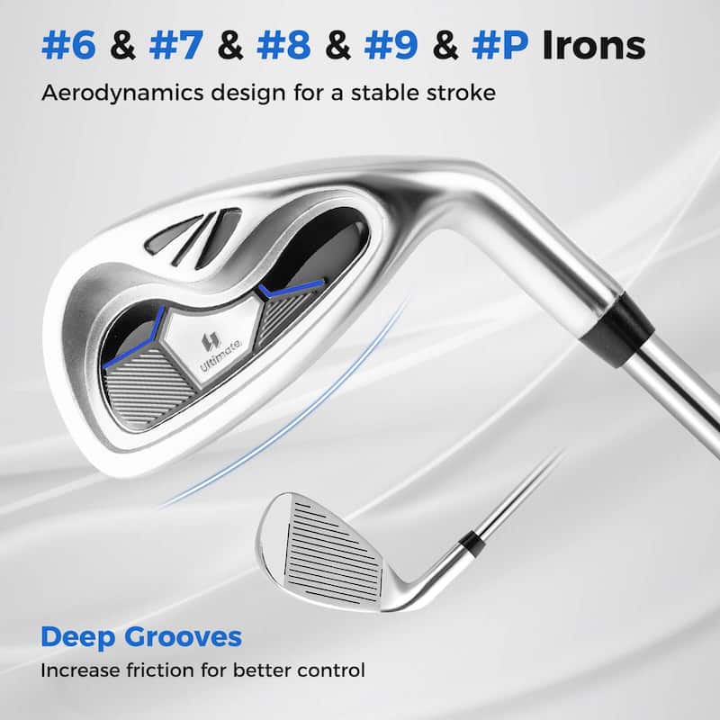 Men's Complete Golf Clubs Package Set 10 Pieces Includes Alloy Driver - See Details