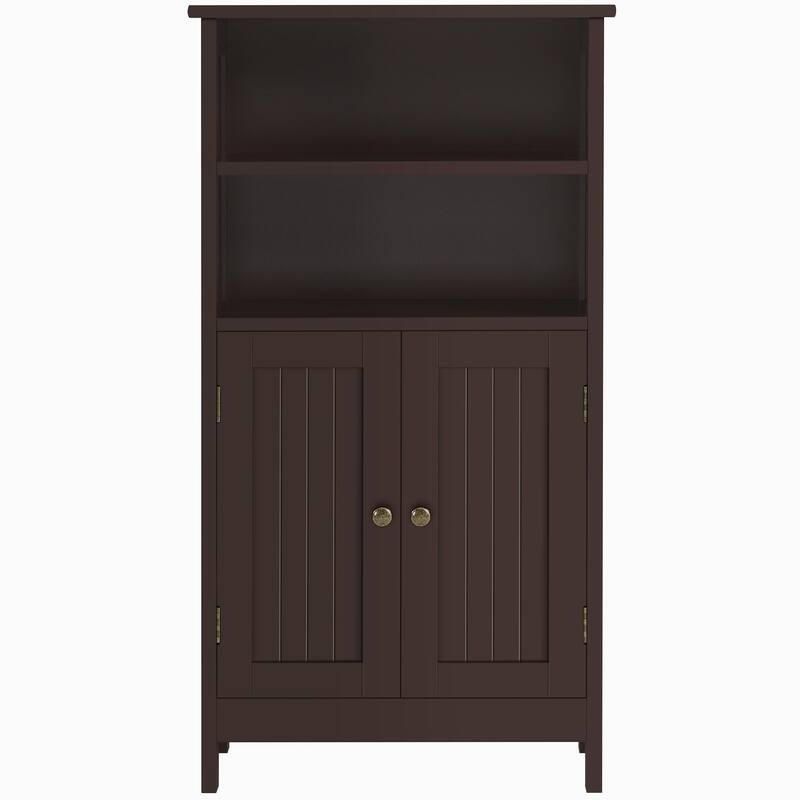 Yaheetech 5-Tier Wooden Bathroom Floor Cabinet with Adjustable Shelf