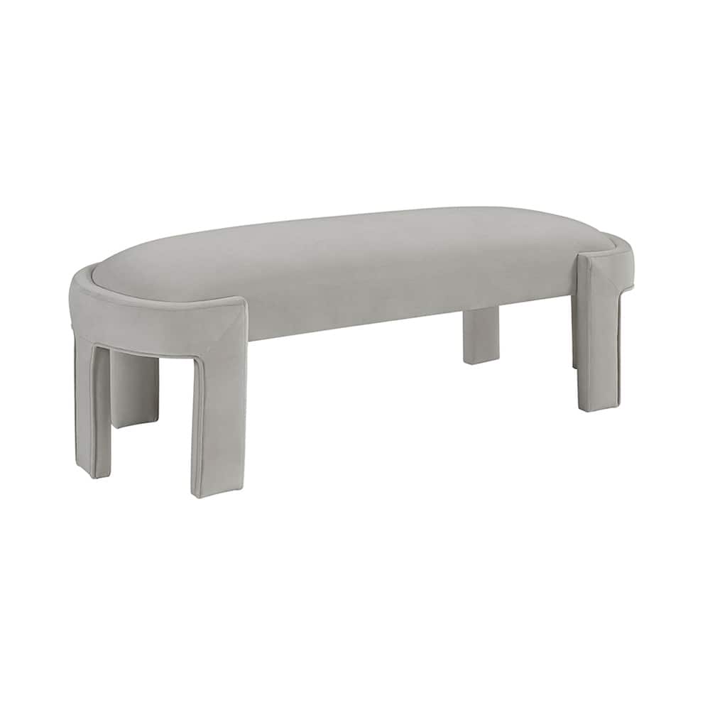 Fremont & Park Revere 54" Velvet Upholstered Bench - High-Density Foam Cushioned Seat