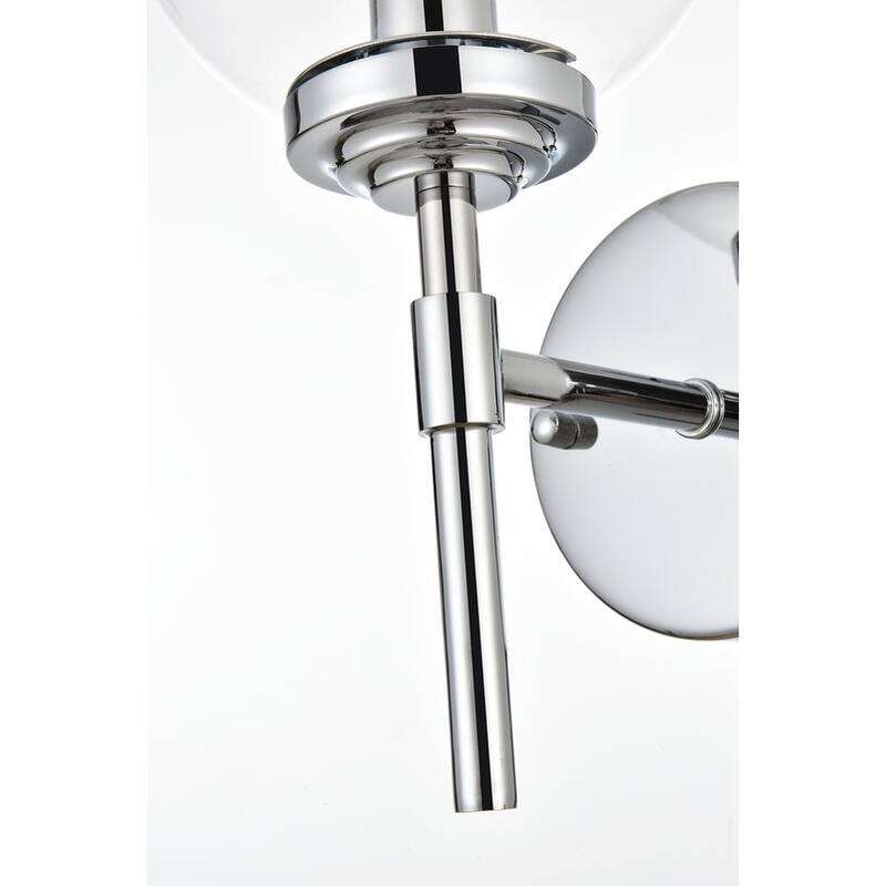 Inzo 1 Light Black and Clear Bath Sconce