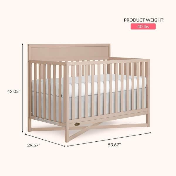 dimension image slide 0 of 4, Dream On Me Owen 5-in-1 Convertible Crib, Matte Black