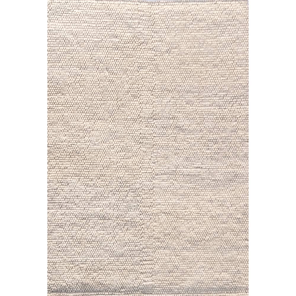 Domani Clouds Contemporary Hand-Knotted Ivory Heathered Rug