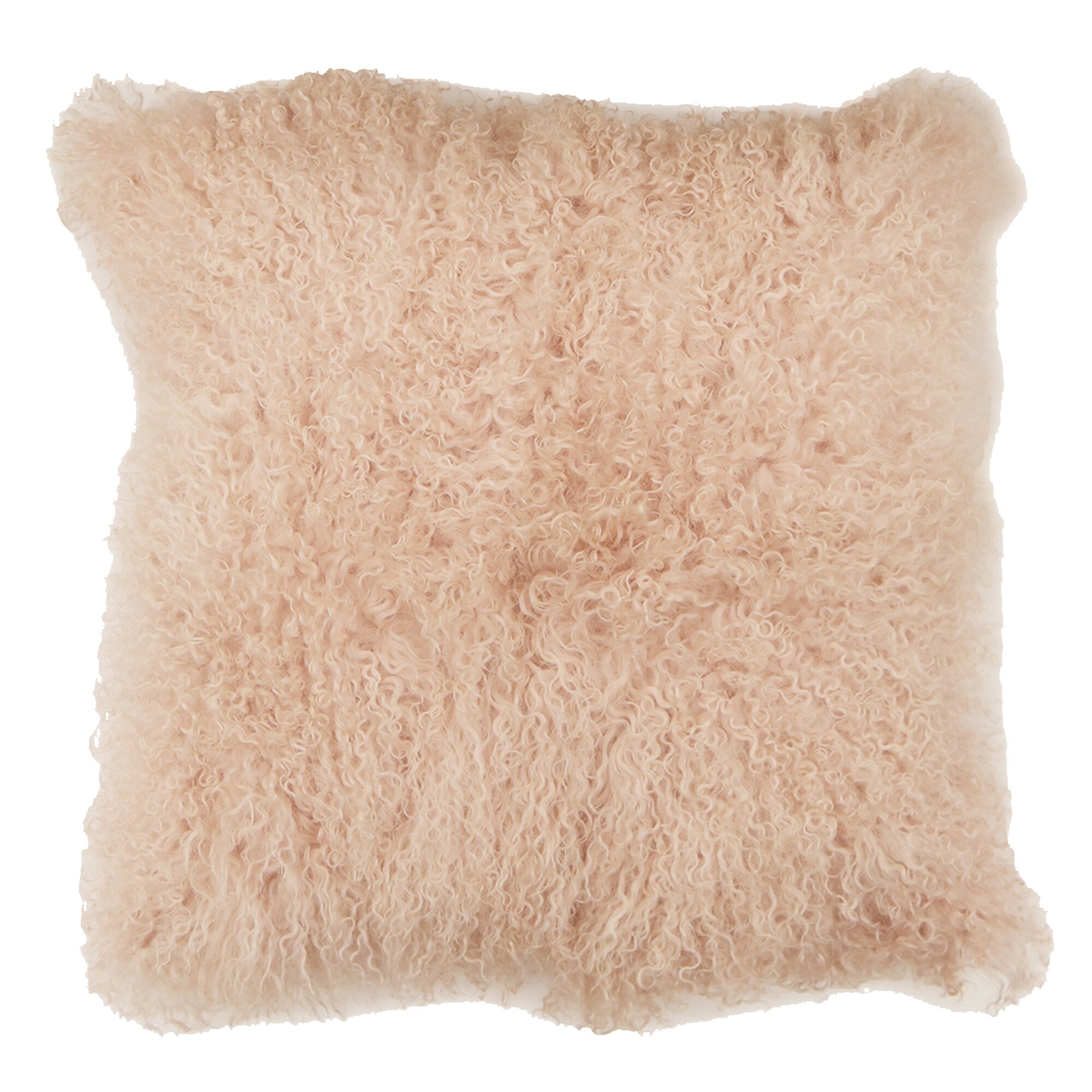 Faux Fur Pillow with Removable Cover and Zipper Closure - Bed Bath