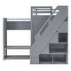 preview thumbnail 22 of 24, Modern Loft Bed with Two-Tone Storage Stairs and Pull-Out Wardrobes