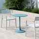 preview thumbnail 20 of 26, Kurv 24" Bistro Table, Weather Resistant, Indoor/Outdoor Tiffany Blue