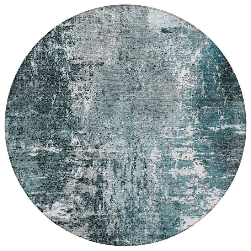Machine Washable Indoor/ Outdoor Chantille Abstract Contemporry Rug