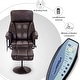 preview thumbnail 21 of 27, MCombo Swivel Recliner with Ottoman, Reclining Chair with Massage, Faux Leather Lounge Chair