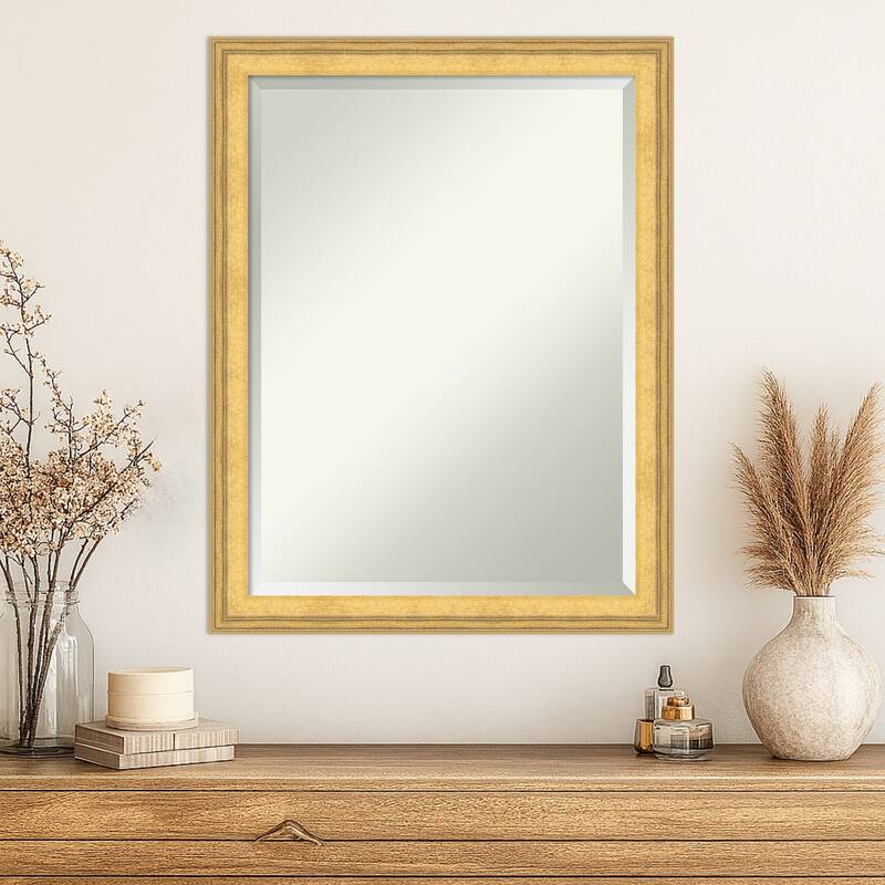 Owen Gold Beveled Wood Framed Wall Mirror - Owen Gold