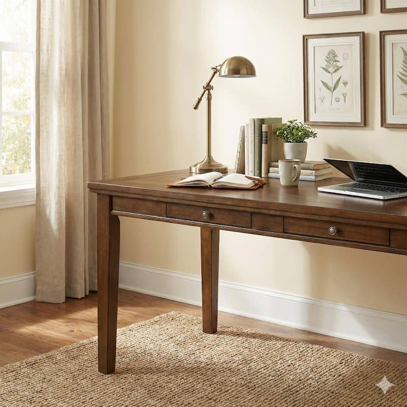 Trea 78 Inch Dining Table, 6 Drawers, Plank Top, 6 Seater, Rustic Brown