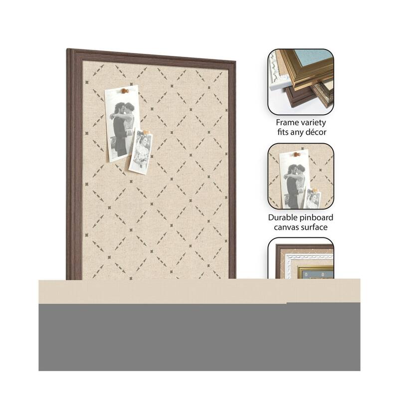 Kate and Laurel Pinboard Green Lattice Print