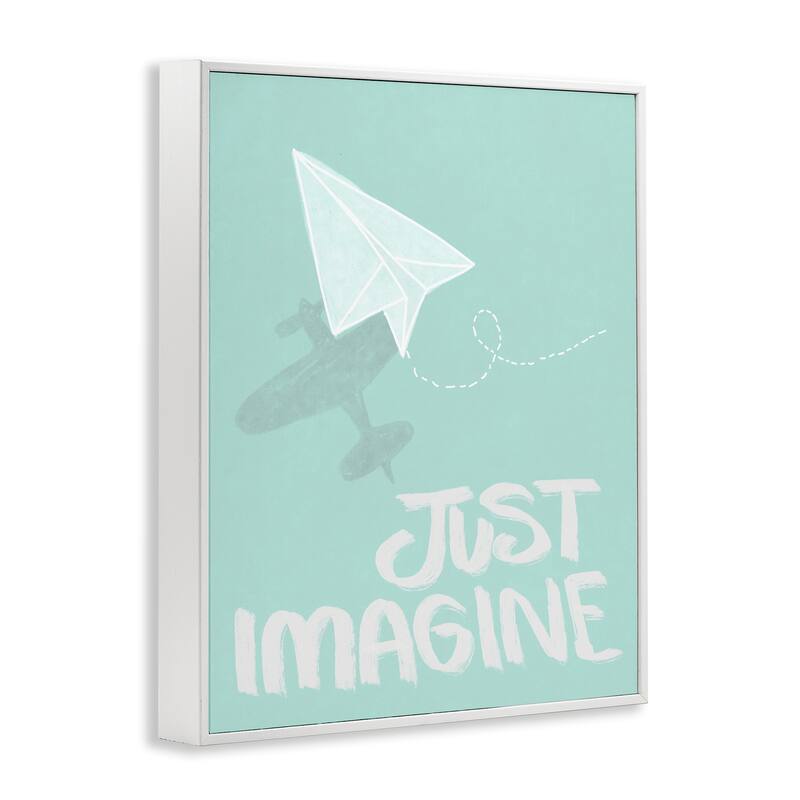 Stupell Inspirational Just Imagine Phrase Framed Giclee Art Design By Chen Alyesh