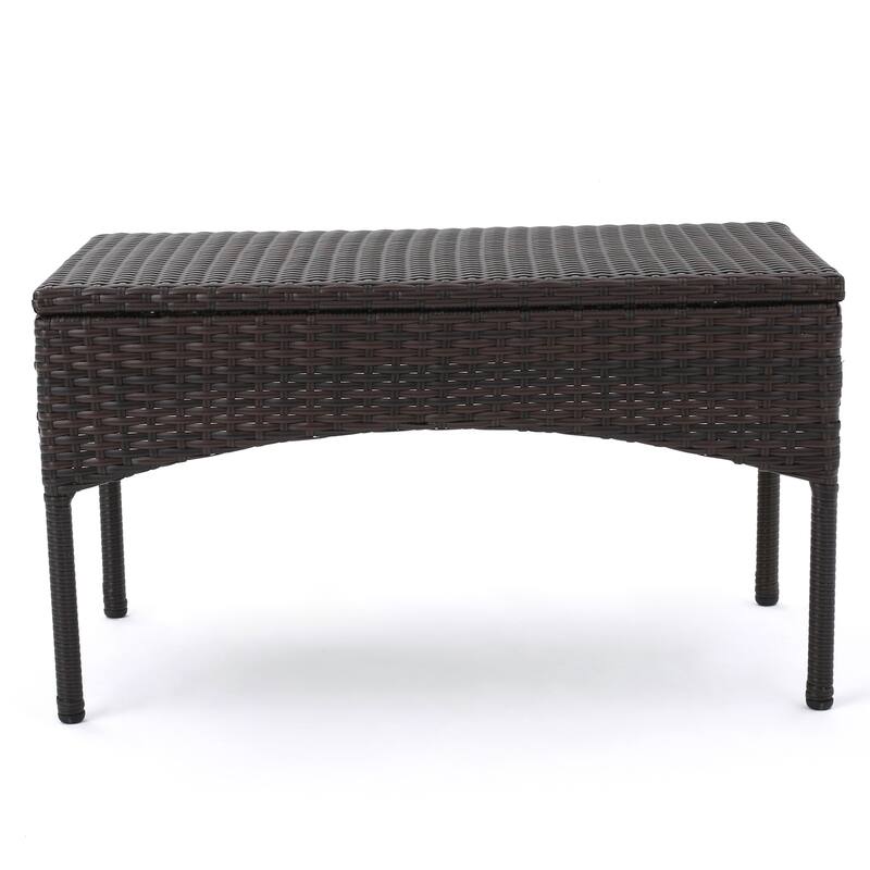 Cancun Outdoor 8 Seater Wicker Chat Set with Cushions by Christopher Knight Home