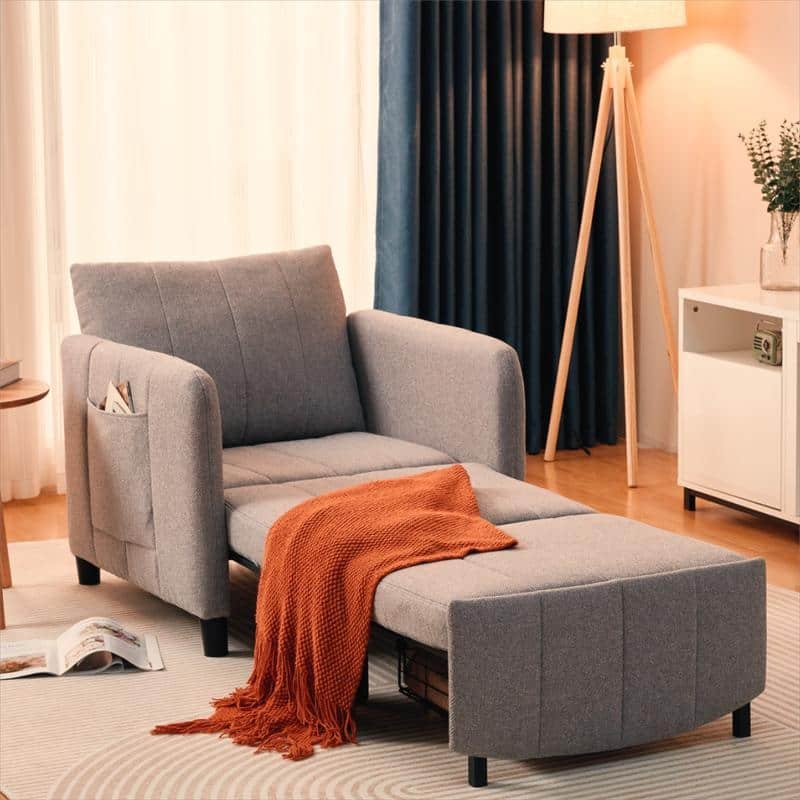 84" 4-in-1 Pull Out Recliner Chair Bed Sleeper Sofa Bed