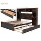 preview thumbnail 80 of 105, Modern Platform Bed with Integrated Cabinet, Trundle Bed and Drawers