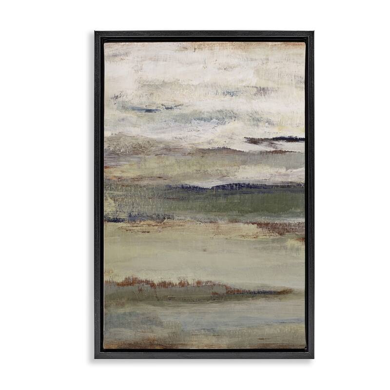 Stupell Abstract Earth's Layers Framed Floater Canvas Wall Art Design By Lanie Loreth - 17 x 25 - Black