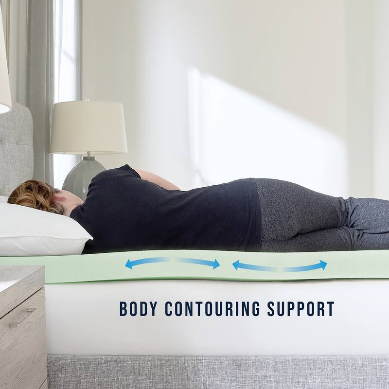 Bodipedic Green Tea Infused Memory Foam Mattress Topper