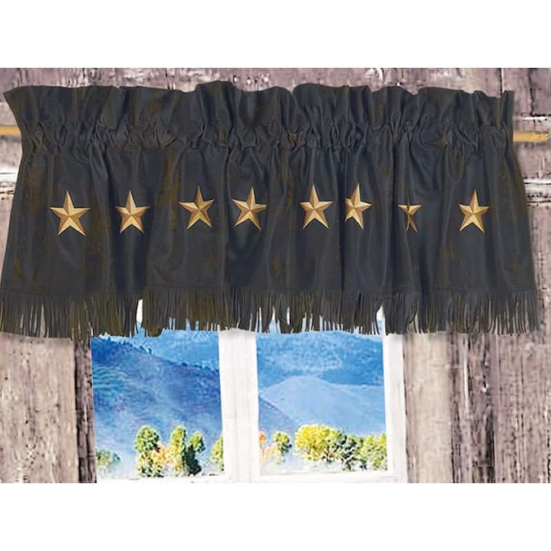 Paseo Road by HiEnd Accents Laredo Star Valance, 18"x84"
