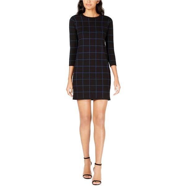 Anne Klein Womens Crew Neck Sweater Dress,, Black, XX-Small - Bed Bath &  Beyond - 41854231