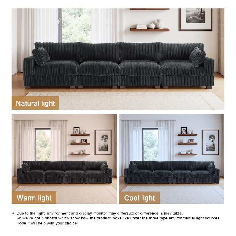 U-shaped Modular Sectional Set Upholstered Sofa Couch