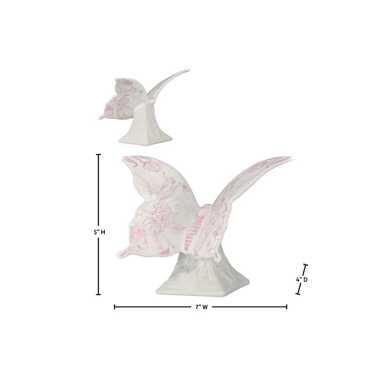 7" Dolomite Butterfly On Pedestal