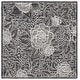 preview thumbnail 4 of 26, SAFAVIEH Handmade Ebony Marian Modern Floral Wool Rug 6' Square - Black/Ivory - Square