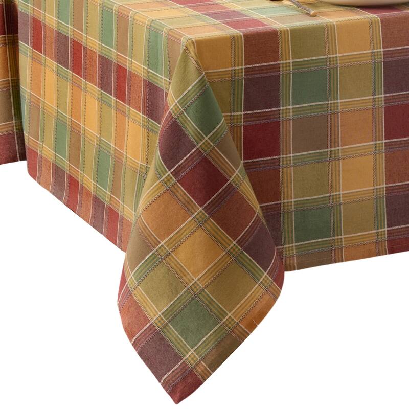 Autumn Acres Plaid Tablecloth