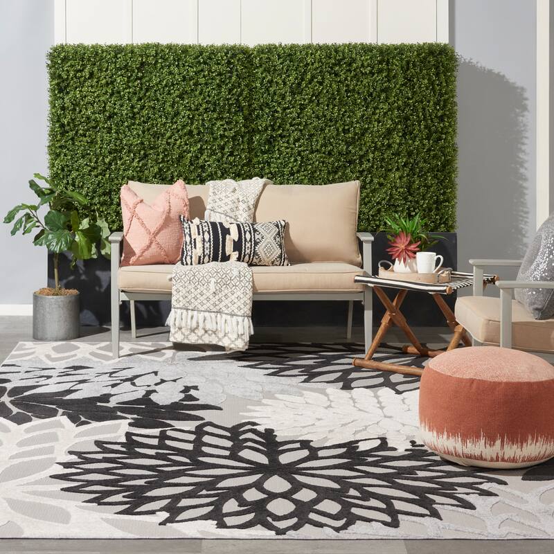 Nourison Aloha Floral Modern Indoor/Outdoor Area Rug