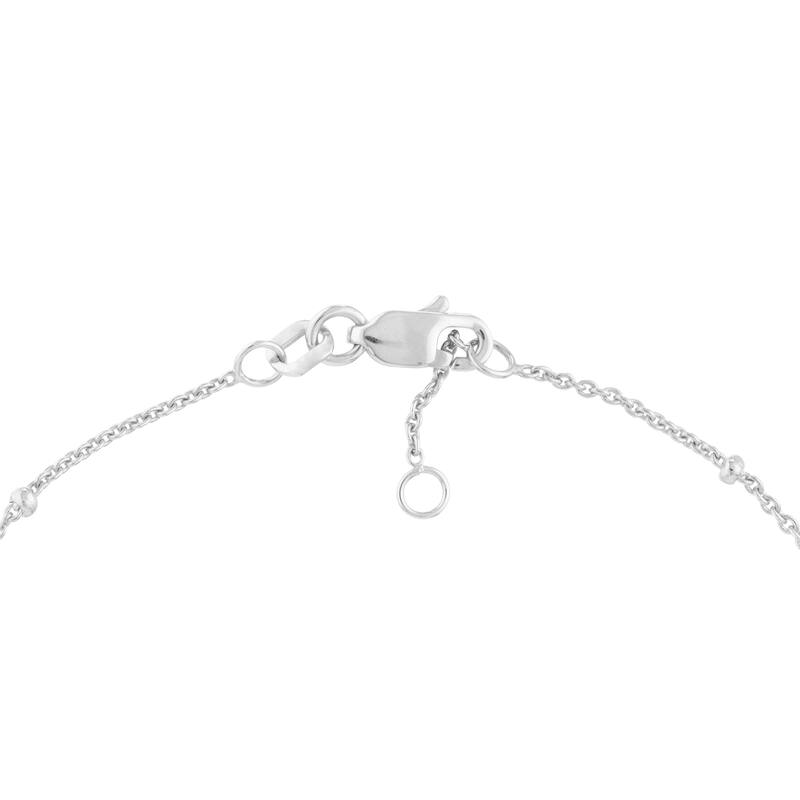 Marquee Jewels 14K Solid White Gold 1/8 CTW Natural Diamond Star Bracelet