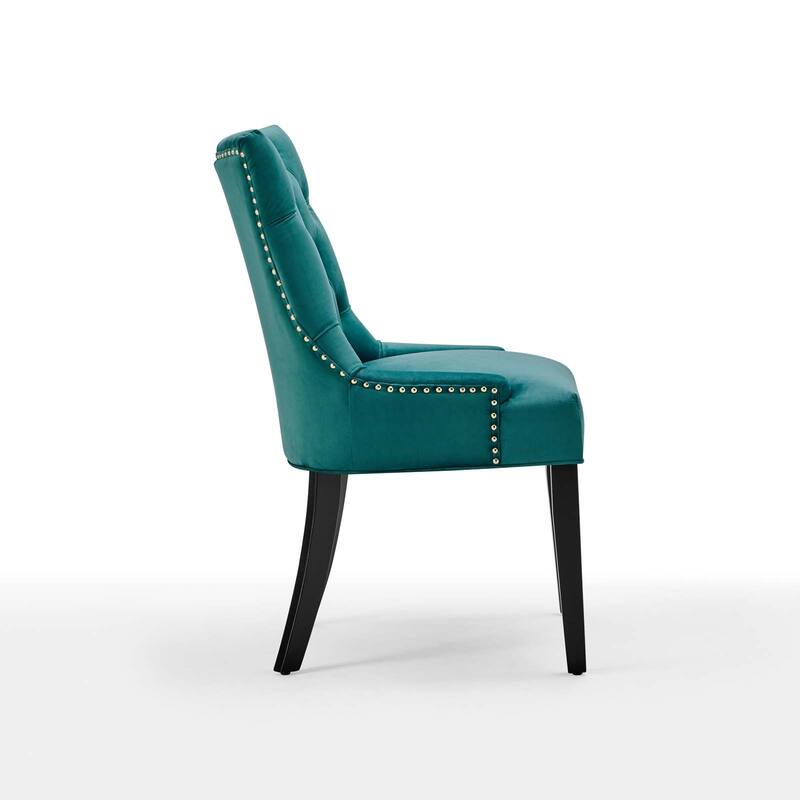 Silver Orchid Kornman Velvet Dining Side Chairs (Set of 2)