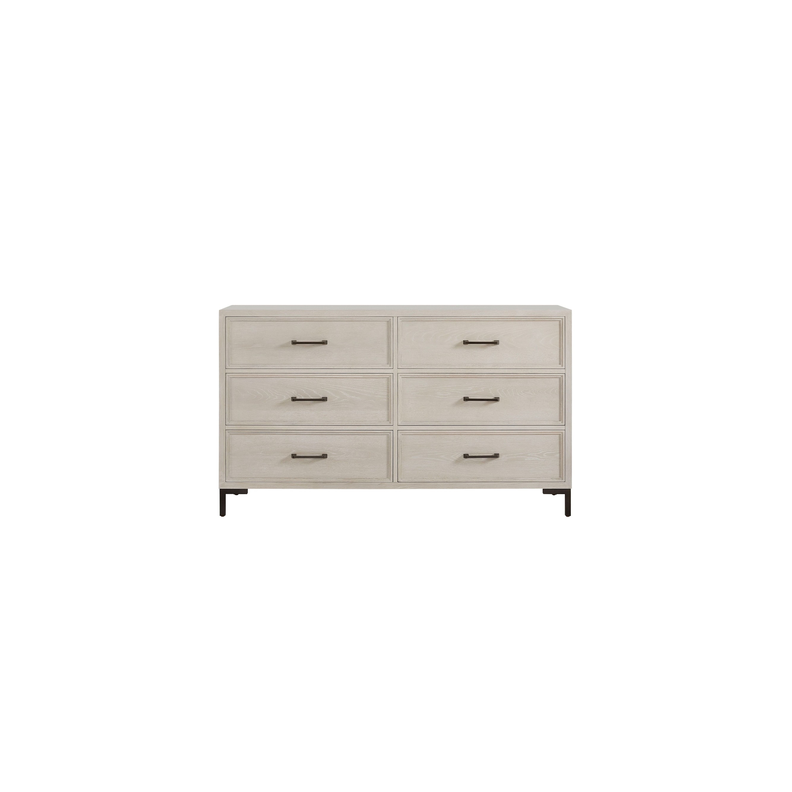 Bradley 6-Drawer Wood Dresser, Antique White