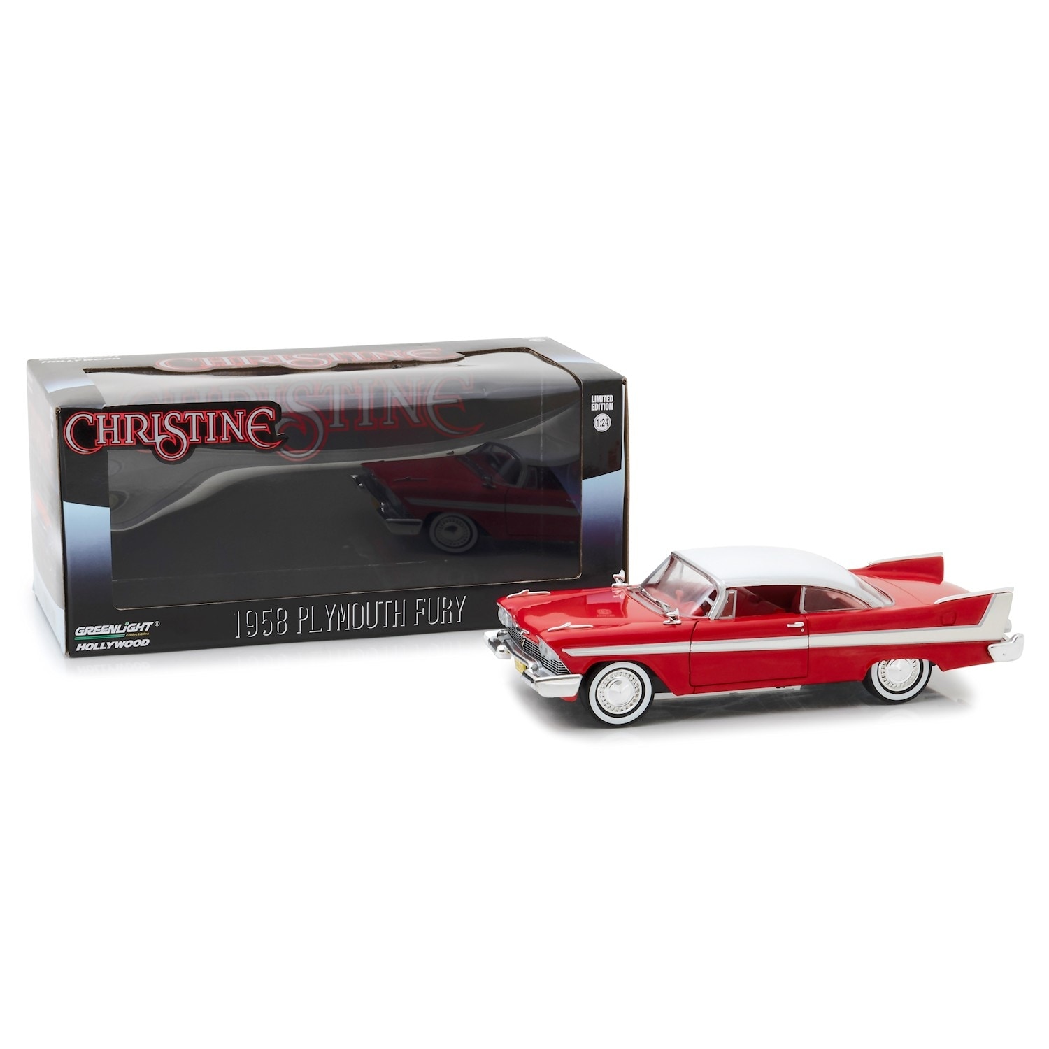 Plymouth Fury 1958 Christine 1:24 - La Voiture De L'Enfer - Miniature Neuve