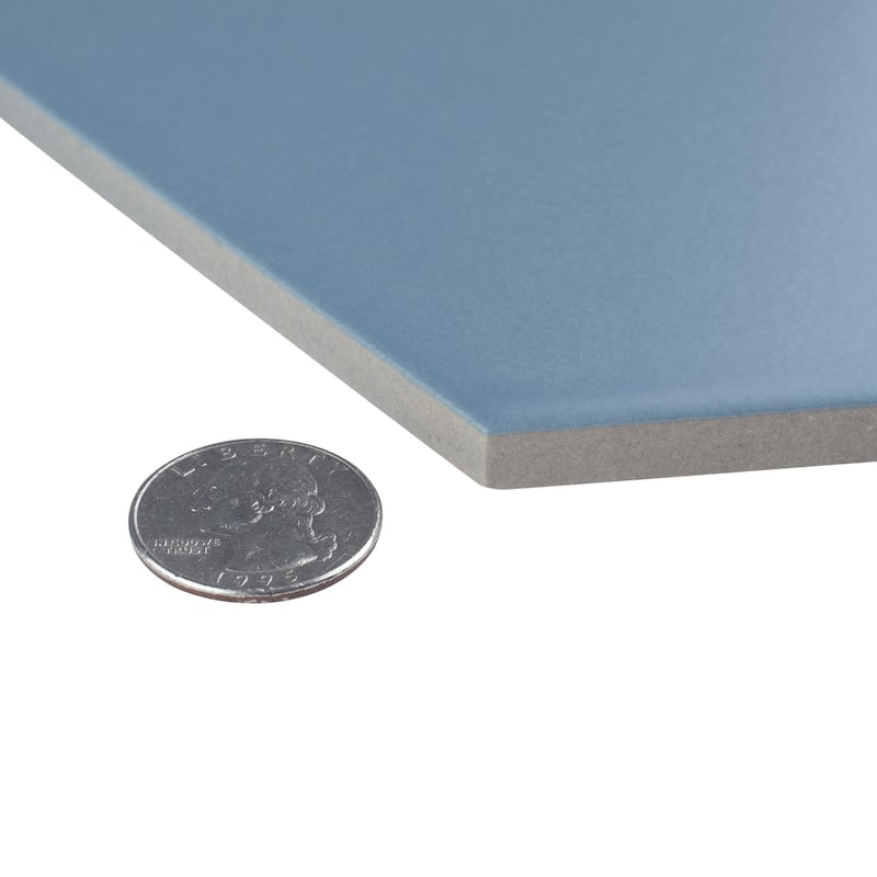 Merola Tile Textile Basic Hex Niagara 8-5/8" x 9-7/8" Porcelain Floor and Wall Tile