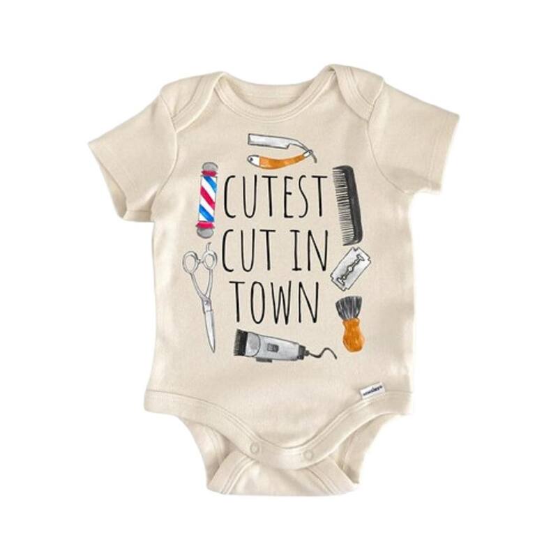 Barber Hairdresser Haircut - Baby Boy Girl Clothes Infant Bodysuit Funny Cute Newborn - White - Newborn
