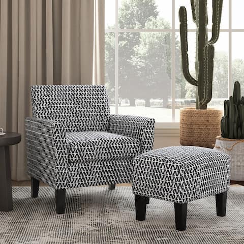 Copper Grove Maritza Half Round Arm Chair and Ottoman