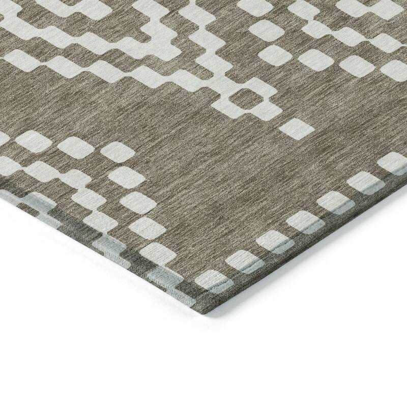 HomeRoots Geometric Transitional Rectangle Outdoor Rug
